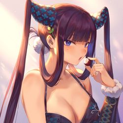 This is a pixiv picture whose title is 下着モデル「楊貴妃ちゃん」.