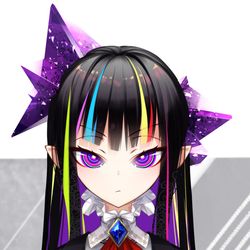 This is a pixiv picture whose title is オリジナルLivesDモデル　アメシストちゃん（仮）.