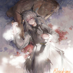 This is a pixiv picture whose title is 「昼」与「夜」. 若不见风雪 其一.