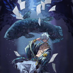 This is a pixiv picture whose title is 深海魚.