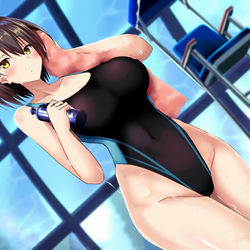 This is a pixiv picture whose title is 競泳水着ボルチモア.
