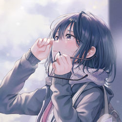This is a pixiv picture whose title is 泣いちゃだめ.