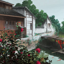 This is a pixiv picture whose title is B站直播示范.