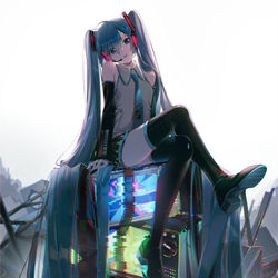 This is a pixiv picture whose title is miku.