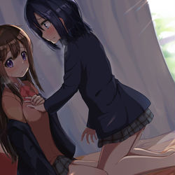 This is a pixiv picture whose title is 安達オーバーヒート.