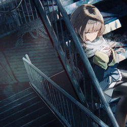 This is a pixiv picture whose title is Sigh.