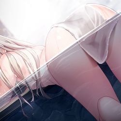 This is a pixiv picture whose title is イリヤと温泉.