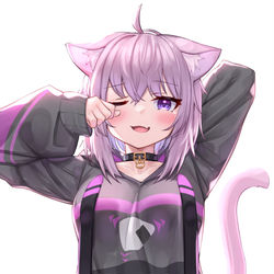 This is a pixiv picture whose title is 猫又おかゆ.
