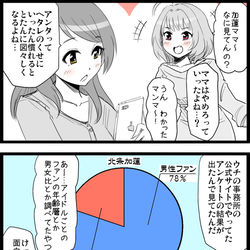 This is a pixiv picture whose title is ファンの意見（２本）.