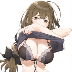 This is a pixiv picture whose title is もう…！そんなに見つめないでください.