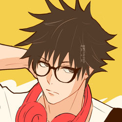 This is a pixiv picture whose title is 伏黒くんと眼鏡.