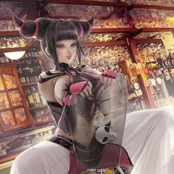 This is a pixiv picture whose title is Street Fighter Juri 街霸蛛俐.