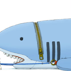 This is a pixiv picture whose title is メガロドンバッグ他　サメ色々.
