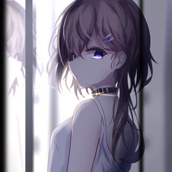 This is a pixiv picture whose title is 首輪付き.
