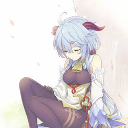 This is a pixiv picture whose title is うたたね甘雨ちゃん.