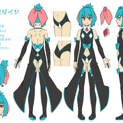 This is a pixiv picture whose title is Vtuber・炭咲ダイヤのデザインをしました.