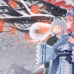 This is a pixiv picture whose title is snow.