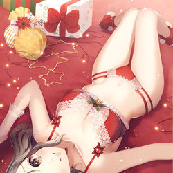 This is a pixiv picture whose title is クリスマスランジェリ～.