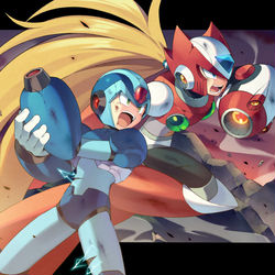 This is a pixiv picture whose title is 【祝】ロックマンX27周年.