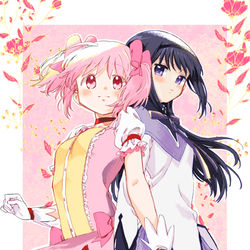 This is a pixiv picture whose title is まどかとほむらちゃんの絵.