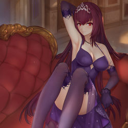 This is a pixiv picture whose title is 斯卡哈スカサハ.