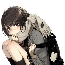 This is a pixiv picture whose title is マフラーが似合う女の子.