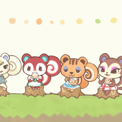 This is a pixiv picture whose title is あつ森絵まとめ.