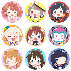 This is a pixiv picture whose title is 虹ヶ咲フリーアイコン.