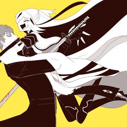 This is a pixiv picture whose title is 軍神ちゃんと無敵ちゃん詰め4.