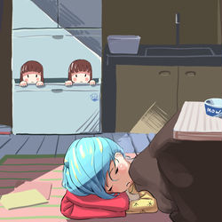 This is a pixiv picture whose title is 54日目 『選ばれなかったパピコの恨み』.