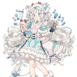 This is a pixiv picture whose title is もこもこ雪色サンタ.