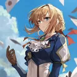 This is a pixiv picture whose title is ヴァイオレット・エヴァーガーデン.