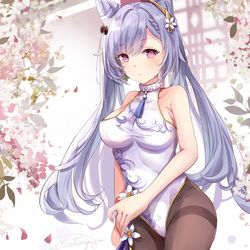 This is a pixiv picture whose title is 刻晴.