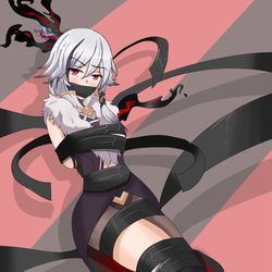 This is a pixiv picture whose title is 黑符华.
