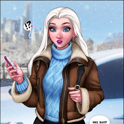 This is a pixiv picture whose title is X-mas present for Elsa!.