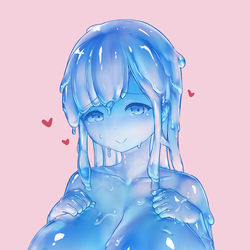 This is a pixiv picture whose title is スライム娘.