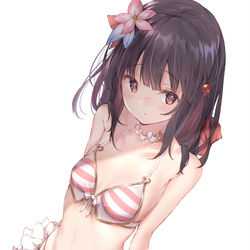 This is a pixiv picture whose title is 陰ビカラちゃんねず水着mode.