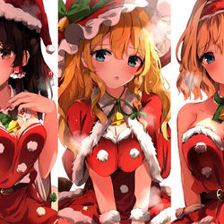 This is a pixiv picture whose title is サンタレイマリアリまとめ.