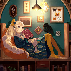 This is a pixiv picture whose title is 📕.