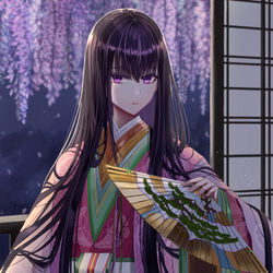 This is a pixiv picture whose title is 紫式部さん.