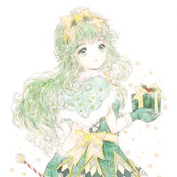 This is a pixiv picture whose title is クリスマスツリー風の女の子.