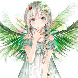 This is a pixiv picture whose title is 翼生えちゃった.