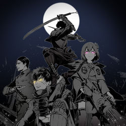 This is a pixiv picture whose title is 九州の攻撃力全振りパーティー.