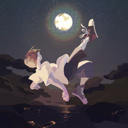 This is a pixiv picture whose title is 月球.
