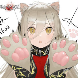 This is a pixiv picture whose title is 「アッシュアームズ」大陸版リリース＆日本版一周年お祝い色紙.