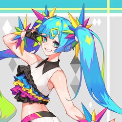 This is a pixiv picture whose title is Miku - Catch the Wave.