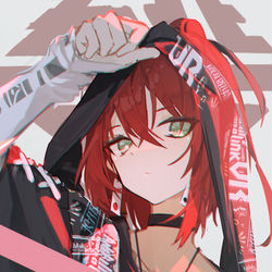 This is a pixiv picture whose title is 绯赤艾莉欧.