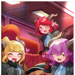 This is a pixiv picture whose title is 서큐버스 카페.