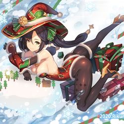 This is a pixiv picture whose title is Christmas Mona.