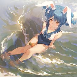 This is a pixiv picture whose title is 水着ペコ.